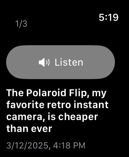 punkt on Apple Watch